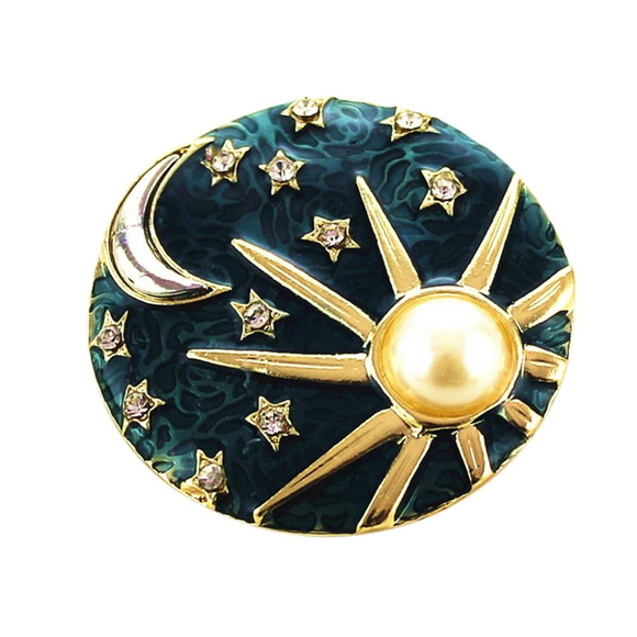 TheAstraea star, moon & sun brooch - Picture 3 of 8